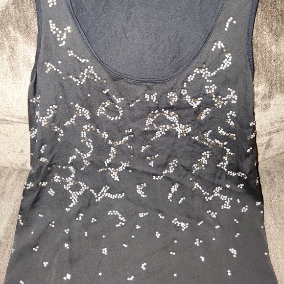 Express Black Tank with Rhinestones - Picture 2 of 5
